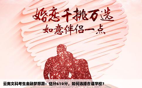 云南文科考生金融夢(mèng)想路：估分610分，如何選擇合適學(xué)校？